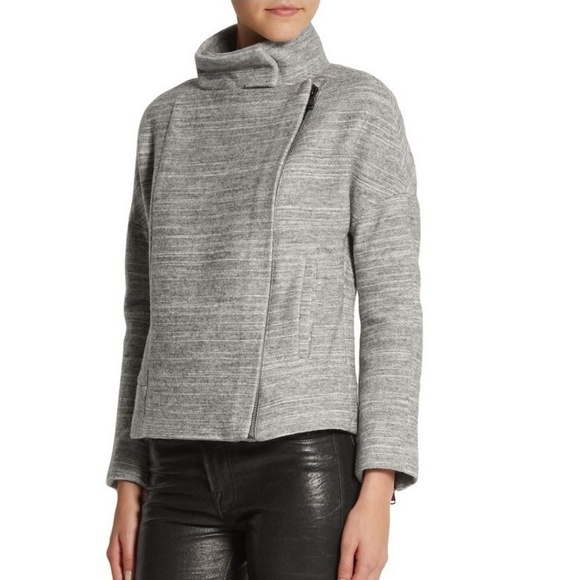 J Brand Pallenberg moto jacket gray wool blend Small - Picture 2 of 8